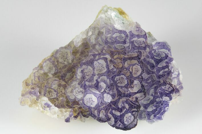 Purple Edge Fluorite Crystal Cluster - China #182802